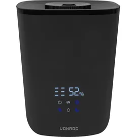 VONROC Luftbefeuchter 4,5 Liter - Ultraschall - UV-Sterilisator | Inklusive Fernbedienung - Schwarz