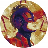 KOMAR Vliesfototapete Dot Avengers Painting Captain Marvel Helmet - 125 cm