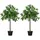 Outsunny 2er-set Künstlicher Lorbeerbaum, 90 cm, Kunstpflanzen im Zementtopf, Zimmerpflanze, künstliche Pflanzen für Indoor, Outdoor, Dekopflanzen, Grün