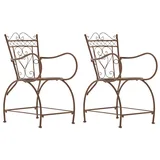 CLP Gartenstuhl Sheela 48 x 48 x 88 cm antik braun 2 St.