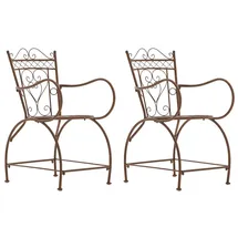 CLP Gartenstuhl Sheela 48 x 48 x 88 cm antik braun 2 St.