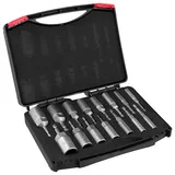 CHUIFAI 15-tlg Sechskant Stecknuss Set, 5.5-19mm Nuss Stecknuss Adapter Set, Steckschlüsseleinsätze für Bohrer, 80mm Länge, 1/4 Zoll Bit Adapter