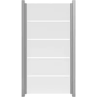 GROJA Glas-Sichtschutz Typ Senkrecht 90 Blockstreifen 90 x 180 cm Transparent/Weiß