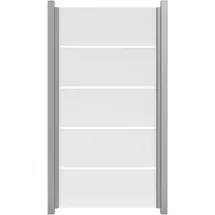 GROJA Glas-Sichtschutz Typ Senkrecht 90 Blockstreifen 90 x 180 cm Transparent/Weiß