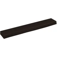 VidaXL Wandregal Dunkelbraun 60x10x4 cm Massivholz Eiche Behandelt
