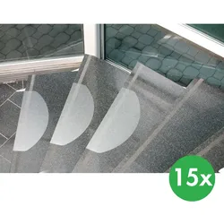Treppenstufenmatten für Treppen - Polycarbonat, 654x236 mm, 15 Stk.