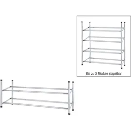 Testrut Schuhregal 22 x 25 x 62 cm ausziehbar grau / grau