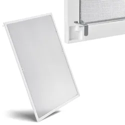 Fliegenschutzgitter mit Aluminiumrahmen - Weiß