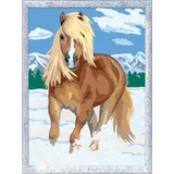 Ravensburger Malen nach Zahlen Haflinger im Schnee