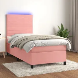 vidaXL Boxspringbett 100 x 200 cm Rosa