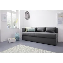 Polsterliege MAINTAL "Diana", grau (anthrazit), B:83cm, Komplettbetten
