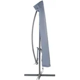 Beliani Regenschutzhülle für Ampelschirm 203 x 35 x 35 cm Grau