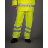 Yoko Hi-Vis Soft Flex Breathable Rain Trousers - hi-vis