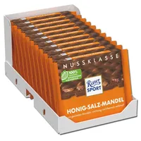 (18,32€/1kg) Ritter Sport Honig-Salz-Mandel, Schokolade, 11 Tafeln je 100g