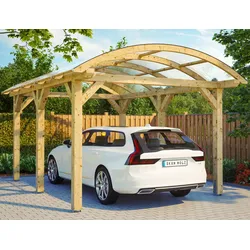 Einzelcarport SKANHOLZ "Franken", beige (natur), H: 220cm, Carports