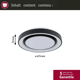 Paulmann Rainbow 1x38,5 W rund Schwarz, Weiß