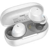 TOZO A1 In-Ear Kopfhörer Kabellos Bluetooth 5.3 mit 2 Mikrofonen für KI-Anrufe, App-Steuerung, 30 Std. Wiedergabe, IPX5 Wasserdicht, Premium Sound, Leicht und Bequem für kleine Ohren – Weiß