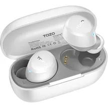 TOZO A1 In-Ear Kopfhörer Kabellos Bluetooth 5.3 mit 2 Mikrofonen für KI-Anrufe, App-Steuerung, 30 Std. Wiedergabe, IPX5 Wasserdicht, Premium Sound, Leicht und Bequem für kleine Ohren – Weiß