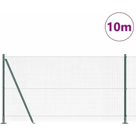 vidaXL Zaunpfosten 10 x 1,2 m Grün/Stahl