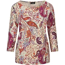 GOLDNER Langarm Print-Shirt U-Boot-Ausschnitt in bunt / gemustert), | Gr.: 48