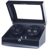 Raoul U.Braun Uhrenbeweger Eleganza für 4 Uhren Klavierlack Schwarz LED Beleuchtung