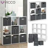 Vicco Würfelregal Raumteiler 9 Fächer  Weiß