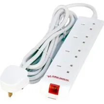 MicroConnect Steckdosenleiste 4-fach 2 m Weiß