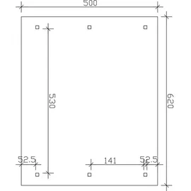 SKANHOLZ Doppel-Carport Wallgau 6,20 x 5,00 m grau mit roten Schindeln