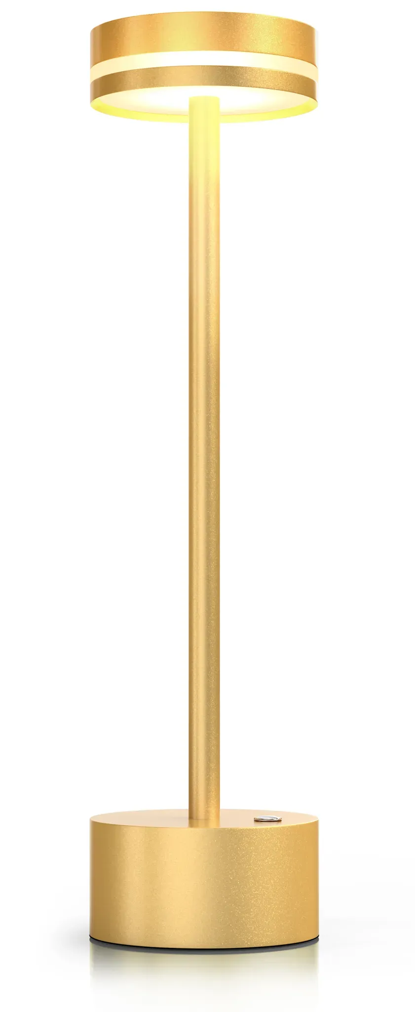 LED Tischlampe Akku kabellos dimmbar Gold