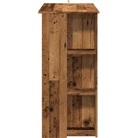 vidaXL Bartisch mit Regal 102 x 50 x 103,5 cm Braun