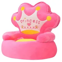 vidaXL Plüsch-Kindersessel Prinzessin Rosa