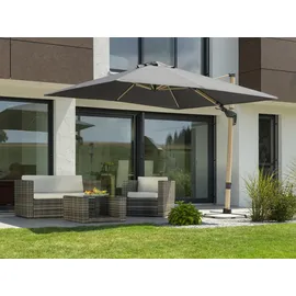 Schneider Schirme Rhodos Twist Woody 300 x 300 cm Anthrazit