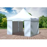 Faltpavillon Faltzelt Pavillon 3x3 Weiß Gartenzelt Klappzelt Wasserdicht