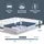The White Stone Memory Foam Matratze 130 x 190 cm H2 atmungsaktiv