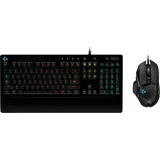Logitech RGB Gaming-Tastatur, Mäuse mit programmierbaren Tasten und anpassbaren Gewichten, anpassbare Tastatur mit Hintergrundbeleuchtung, PC/Notebooks