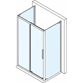 Polysan EASY LINE U-Kabine 120 x 80 cm rechts 1200 x 190 cm Klarglas Polysan-EL1215EL3215EL3215-SET