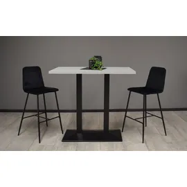 58 aufm Kessel Tresentisch Electra 120 x 70 x 106 cm Schwarz matt/Kreidegrau matt