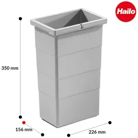 HAILO Inneneimer 10 Liter hellgrau