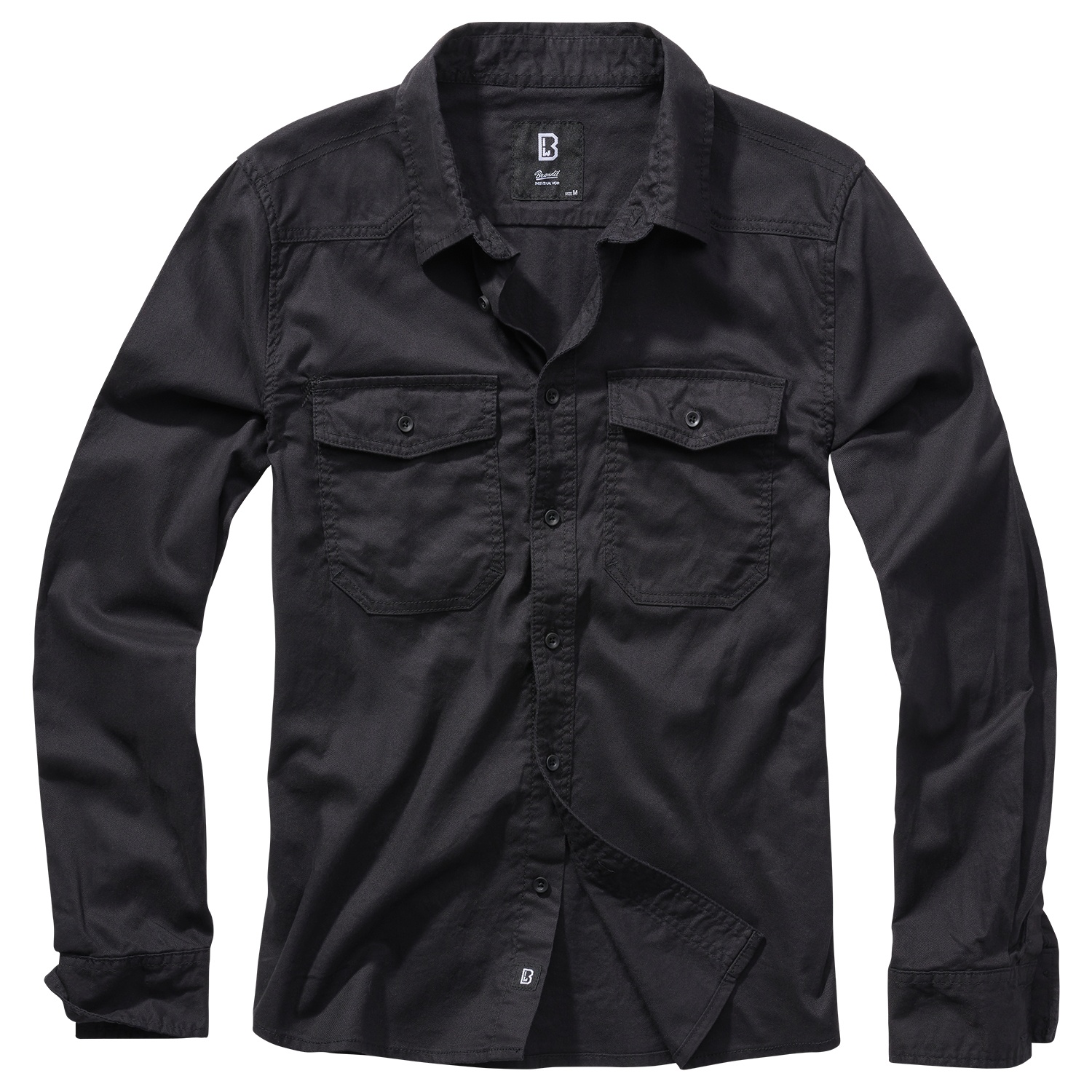 Brandit Flanellshirt schwarz, Größe L