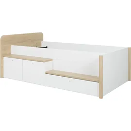 Gami Stauraumbett MATIS 125 x 80 x 207 cm Holz beige