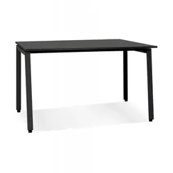 Gerader Schreibtisch AMADEUS aus Holz und Metall  Designer Bürotisch mit großer Arbeitsfläche  Minimalistisches Design  Kadima Design