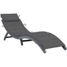 vidaXL Sonnenliege 200 x 60 x 30 cm Grau