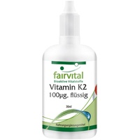 Vitamin K2 flüssig - 100 μg pro 10 Tropfen - Menaquinon MK-7 - VEGAN | fairvital