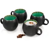 sänger Palm Beach Cappuccinotassen Set 4-tlg. grün/schwarz