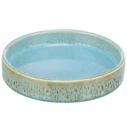 Trixie flacher Keramiknapf mit Musterung - blau
