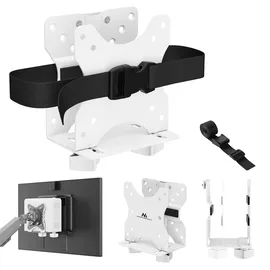 Maclean Brackets Maclean MC-115 W Mini-Computerhalterung, 17-70mm Reichweite, VESA-kompatibel, max. Belastung 5kg, weiß