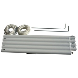 FLORACORD Metallstange, für Sonnensegel, Stahl, Länge: 270 cm - weiss