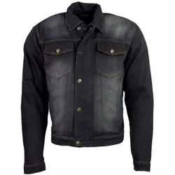 Motorradjacke ROLEFF "Jeans Aramid" Gr. XL, schwarz, Jacken, XL, Obermaterial: 100% Baumwolle. Innenfutter: 100% Aramid, 6 Taschen