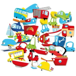 Maildor 10x Sticky, Transportmittel, 30 Sticker - Mehrfarbig AE179C