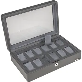 Windrose Uhrenbox Tempora Aufbewahrung Ø max.40 mm Grau